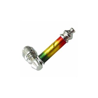 bong-discount Schraubpfeife, METALL-Pfeife zerlegbar Pure Rasta Pipe Rasta