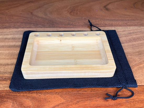 Travel Rolling Tray Bambus