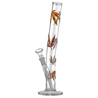 32cm Multi Leaf Winkel Bong Tabakpfeife - 14er Schliff, Chillumlänge 10cm