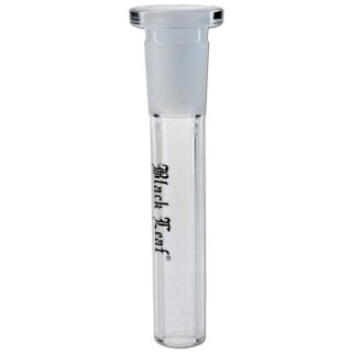 Black Leaf Bong-Zubehör: Adapter-Shillum | 140 mm, NS 19 (18,8 mm) / NS 14 (14,5 mm) Inside Cut | Glas, klar