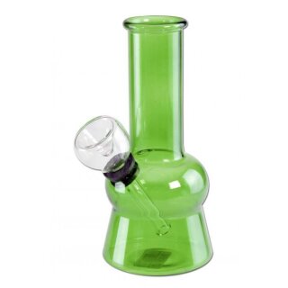 bong-discount Wasserpfeife, Glas-Bong, Glasblubber | 13 cm | grün | robustes BOROSILIKATGLAS