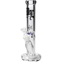 Black Leaf Zylinder Bong Ice 9mm blau