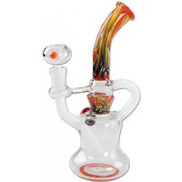 Recycler Glaskunstbong orange