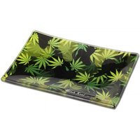 Black Leaf Camo Rolling Tray aus Glas