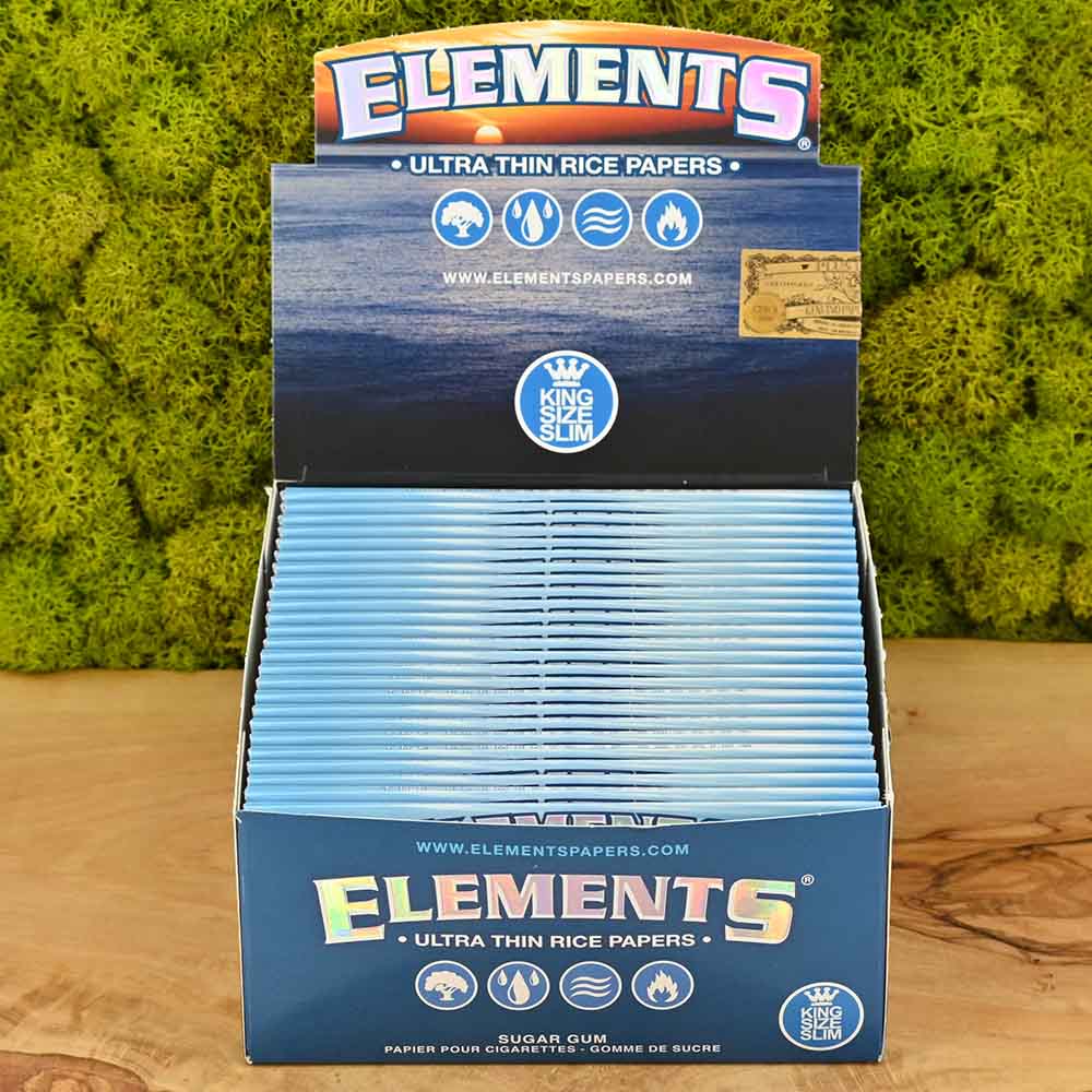 Elements Reis-Papers Kingsize Slim - Display Box (50 Stück)