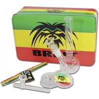 Breit Minibong Set mit Grinder und Glaskawumm