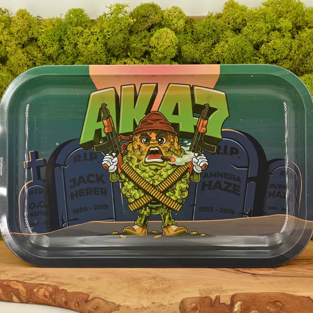 AK47 Medium Rolling Tray - inkl. Grinderreibe