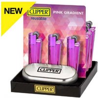 metal by CLIPPER Metallfeuerzeug PINK GRADIENT