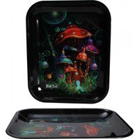 Black Leaf Rolling Tray Mushroom L