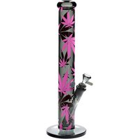 FIRE-FLOW™ X Black Leaf Bong LEAVES PINK