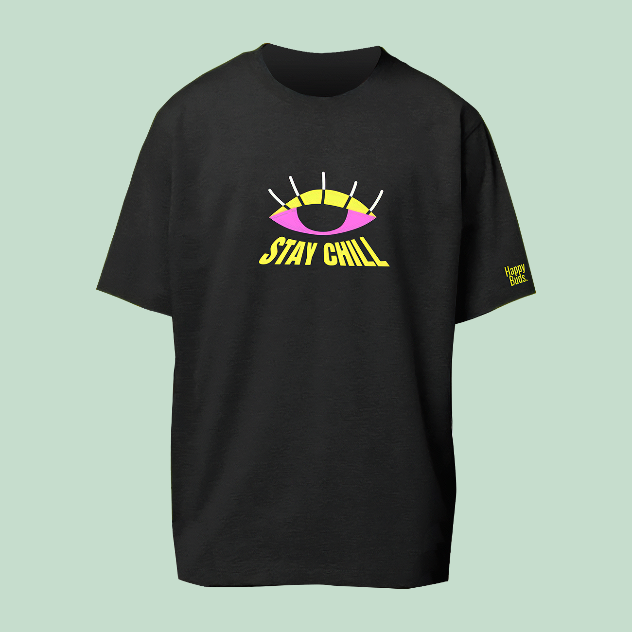 "StayChill" HappyBuds - TShirt dunkelgrau meliert S