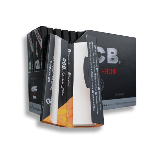 OCB Black Premium King Size Slim Papers + Tips