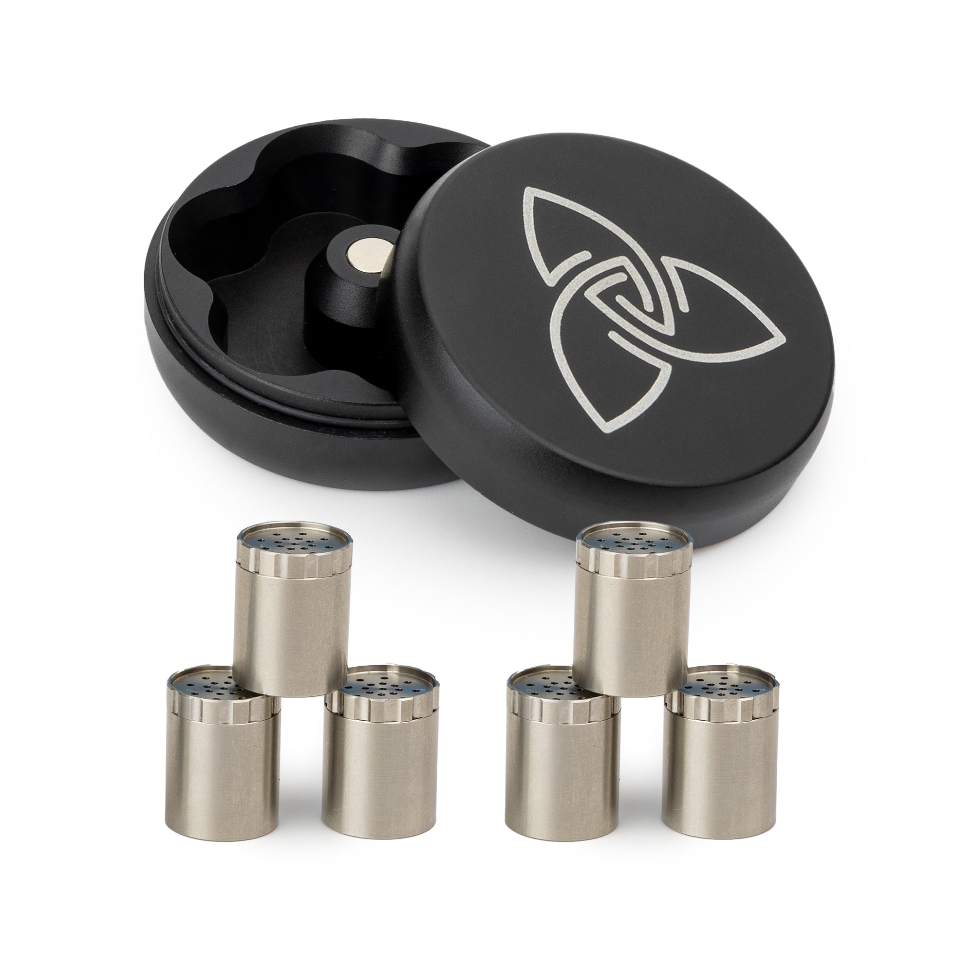 Dosier-Kapselmagazin Bundle - inkl. 6 Kapseln für Kräuter aus Edelstahl - für Convectum, Nanu & Stilus Pro Max