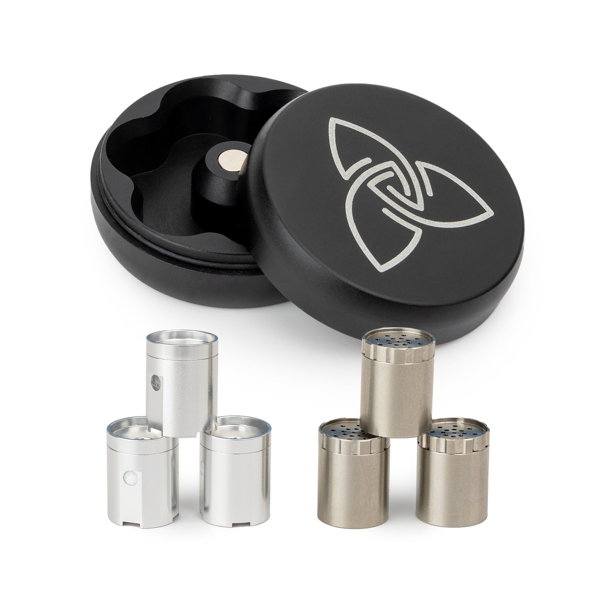 Dosier-Kapselmagazin Bundle - inkl. 3 Kapseln für Kräuter aus Edelstahl & 3 Kapseln für Wax /Öl - für Convectum, Nanu & Stilus Pro Max
