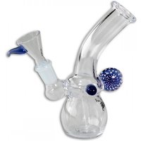 Black Leaf Glasbubbler blau