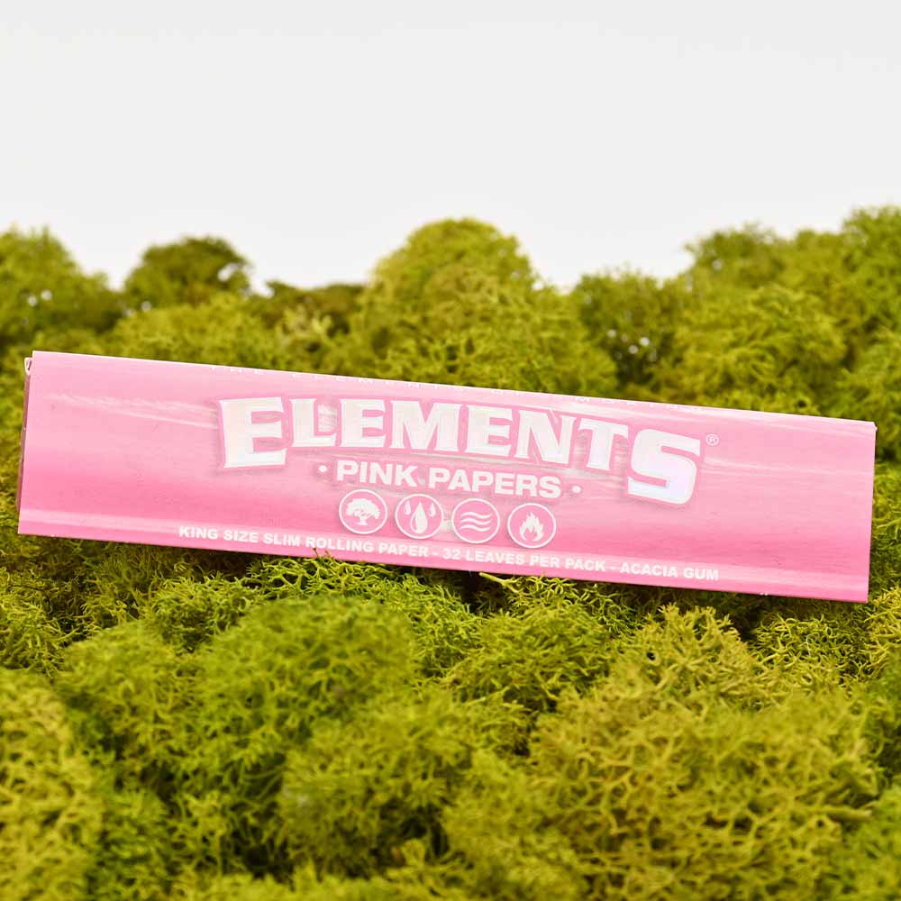 Elements King Size Slim Papers - Pink
