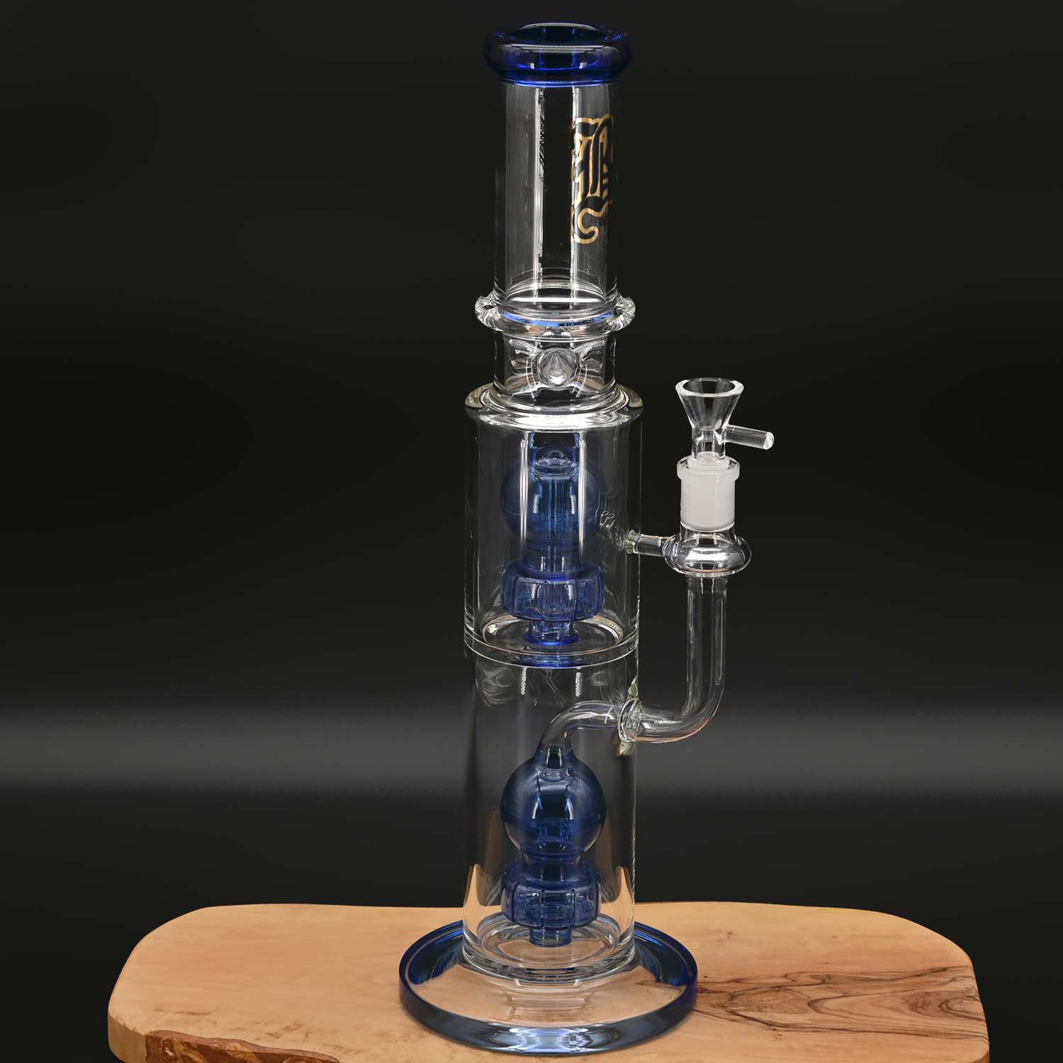 Black Leaf - Blue Hour Ice Bong mit Doppelperkolator