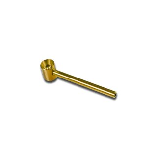 bong-discount Schraubpfeife, METALL-Pfeife zerlegbar Sieblose Pfeife, eloxiert gold