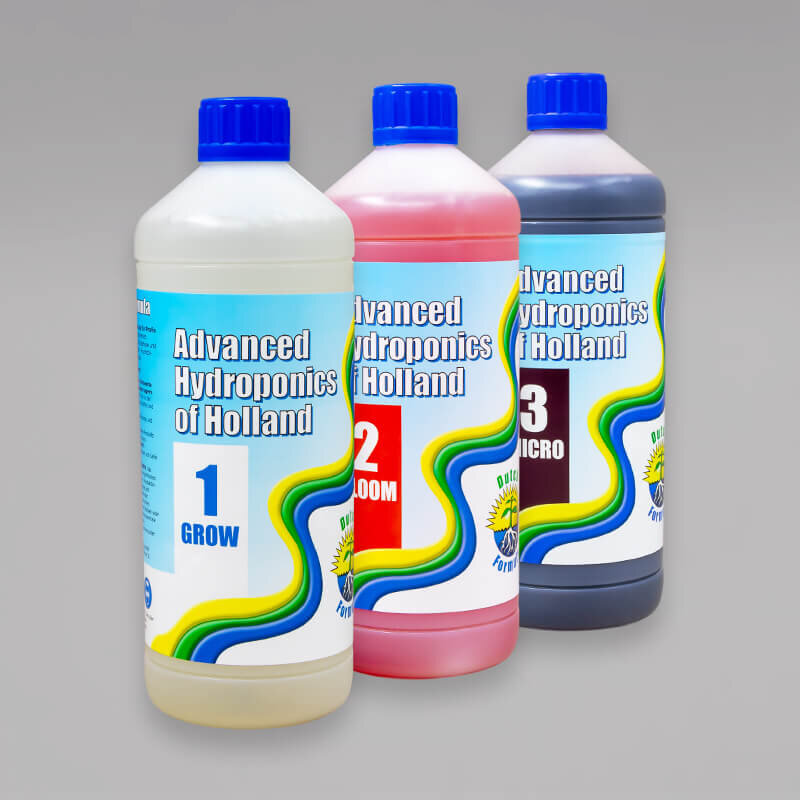 Advanced Hydroponics Dutch Formula Set mit Grow, Bloom und Micro, je 1L, 5L, 10L oder 25L
