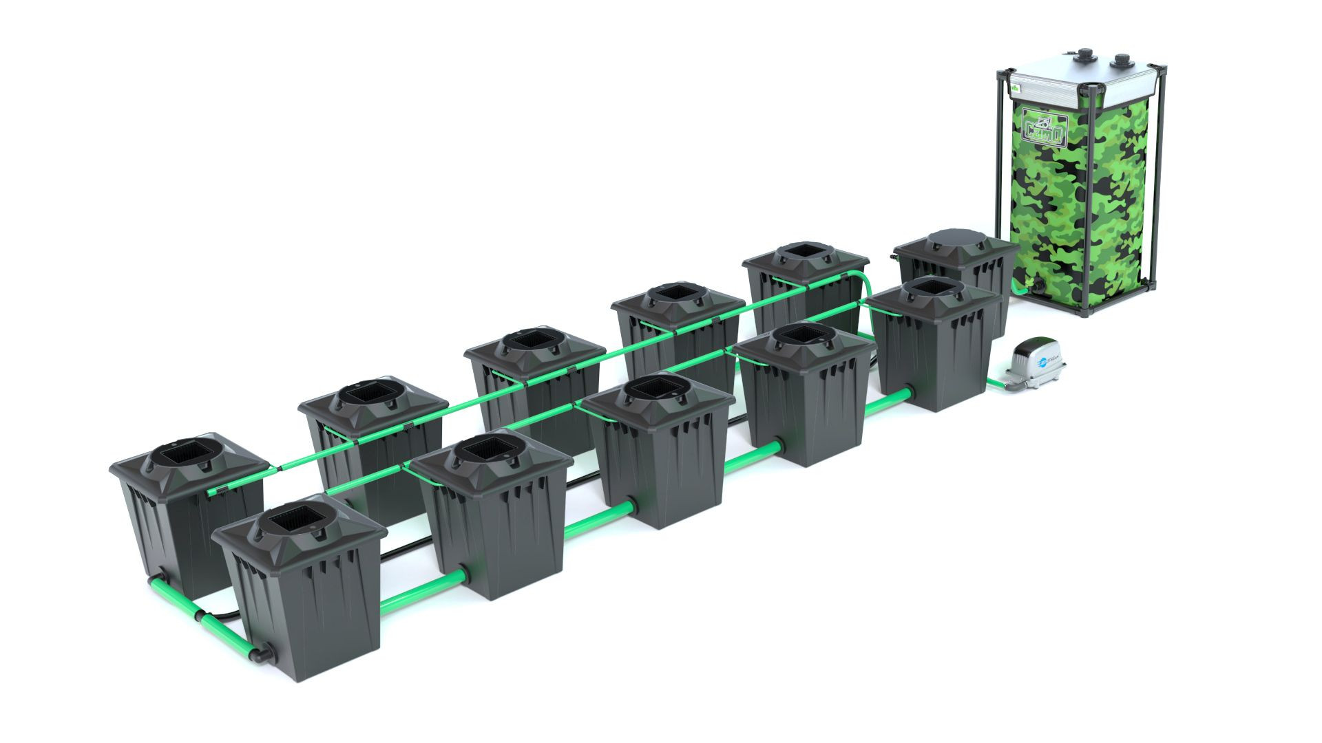 Alien Hydroponics RDWC Black Series - 20L Töpfe für 10 Pflanzen