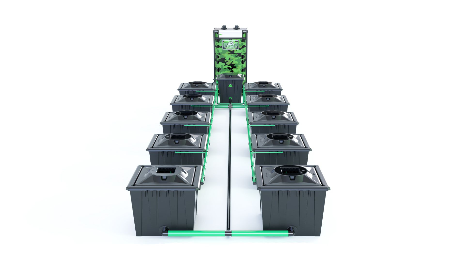Alien Hydroponics RDWC Black Series - 36L Töpfe für 10 Pflanzen