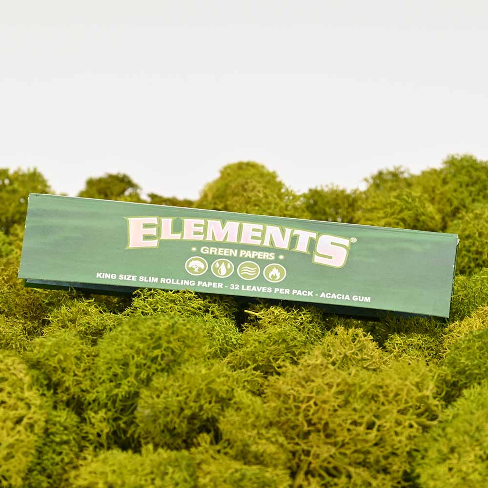 Elements Reis-Papers King Size Slim - grün