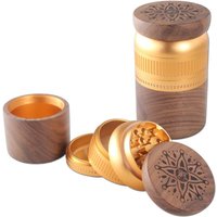 Black Leaf Alu/Walnuss Grinder 5-tlg. gold