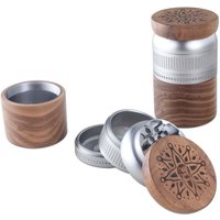 Black Leaf Alu/Walnuss Grinder 5-tlg. silbergrau