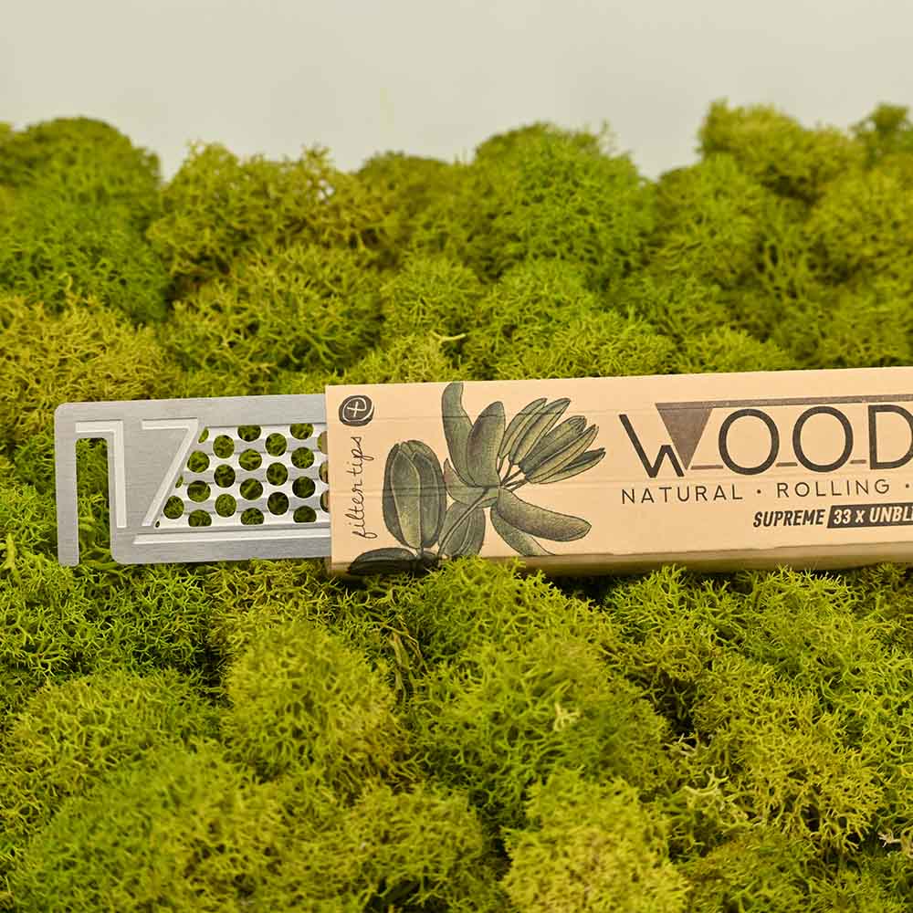 Woodzl Kingsize Slim Papers + Tips + Grinder Karte
