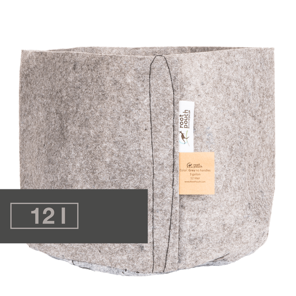 RootPouch Stofftopf Grau - Ohne Griff - Root Pouch