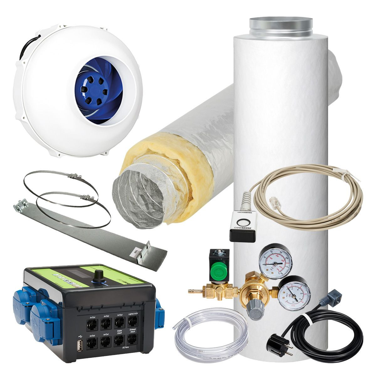 Longlife Abluft-Set 160er CO2 Carbocone Supersilent TC 900
