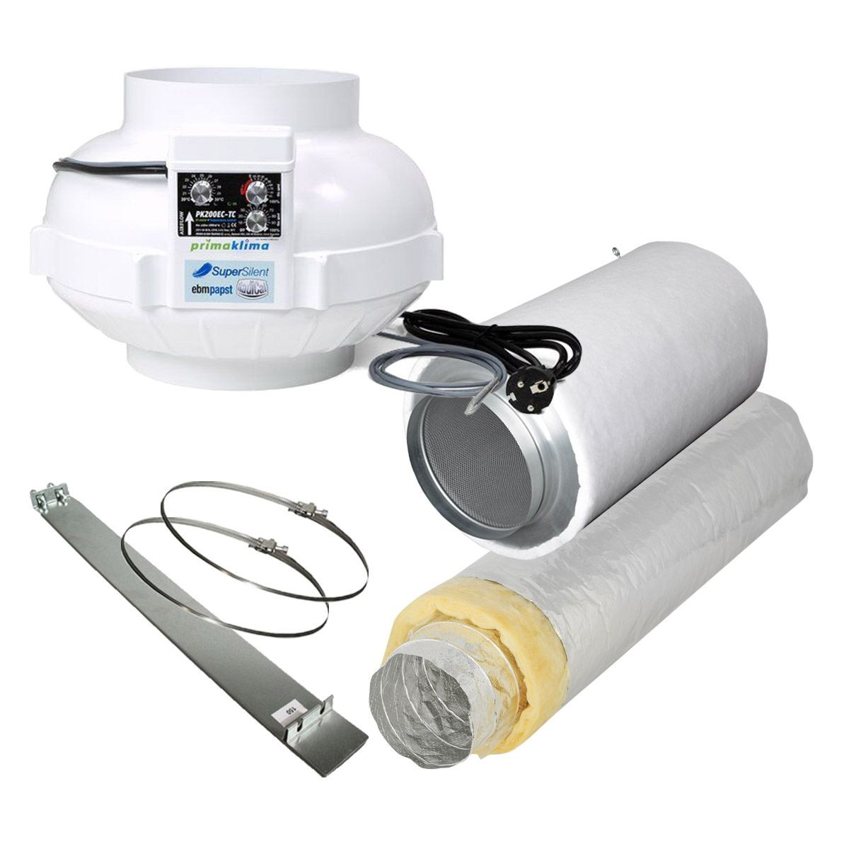 Longlife Abluft-Set 200er Supersilent EC-TC 1350