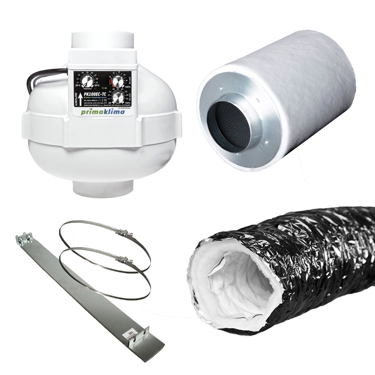 Eco Super-Silent Abluft-Set für 60x60