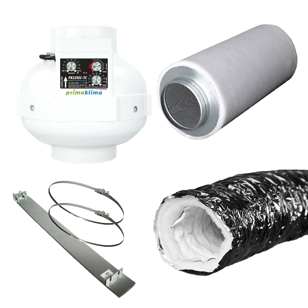 Eco Super-Silent Abluft-Set für 80x80 oder 120x60