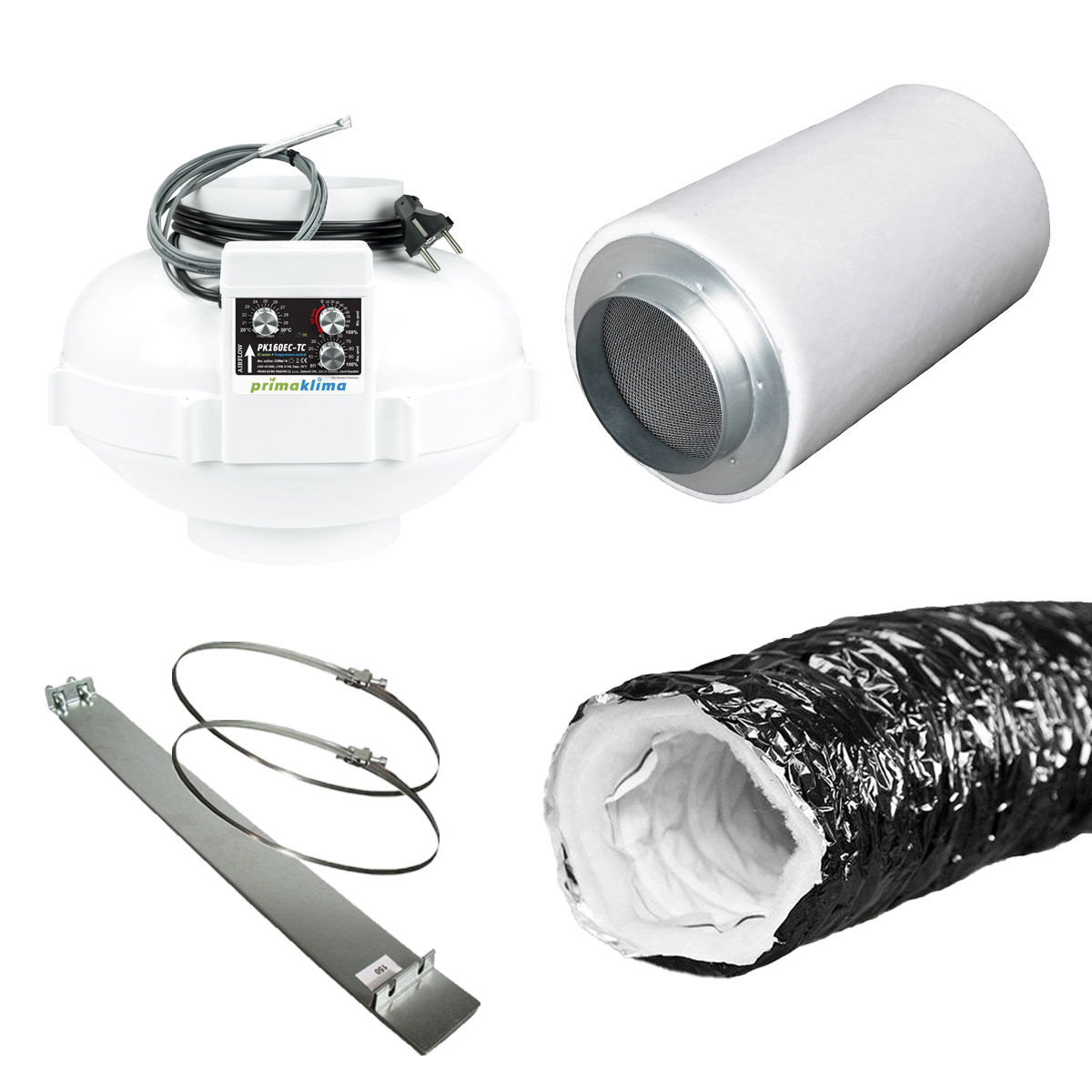 Eco Super-Silent Abluft-Set für 100x100 bis 120x120