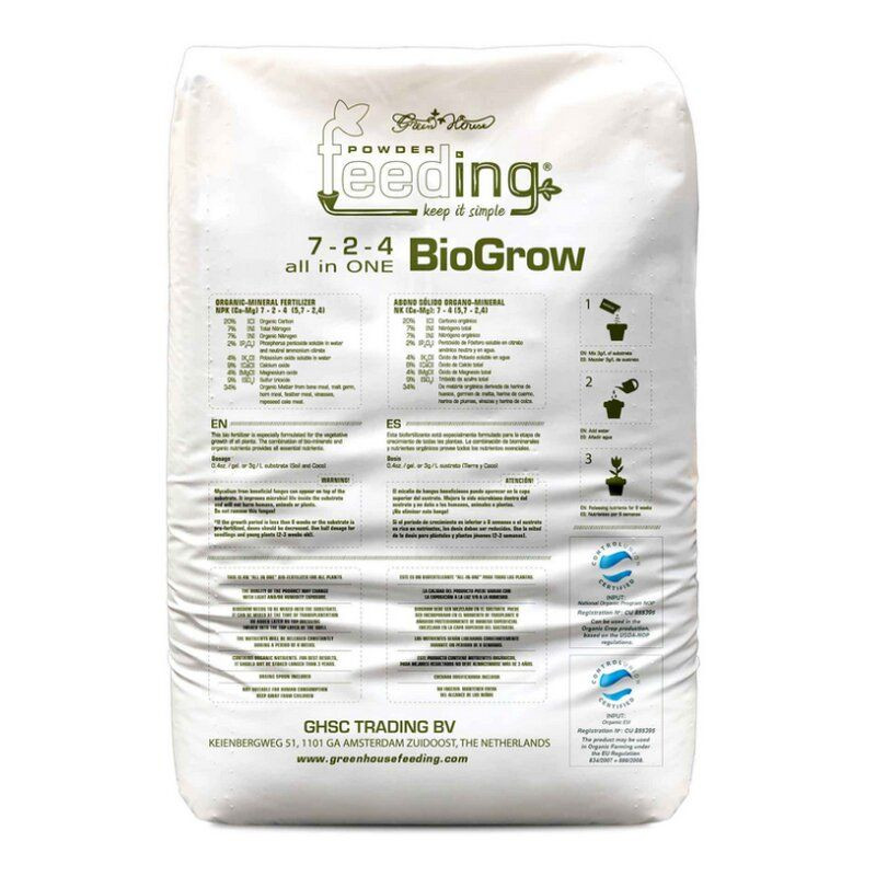 Green House Powder Feeding BioGrow 25 kg
