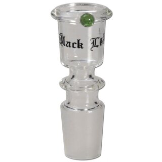 Black Leaf Steckkopf zylindrisch mit Rollstopp klar