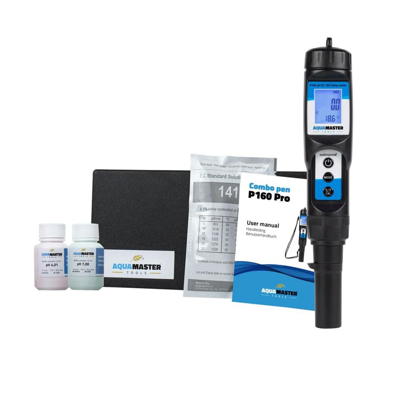 Aqua Master Tools P160 Pro Combo Pen pH EC PPM TDS Temp