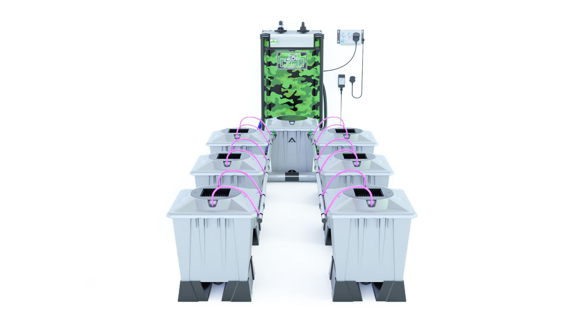 Alien Hydroponics AERO System Silver Series - 15L Töpfe für 6 Pflanzen
