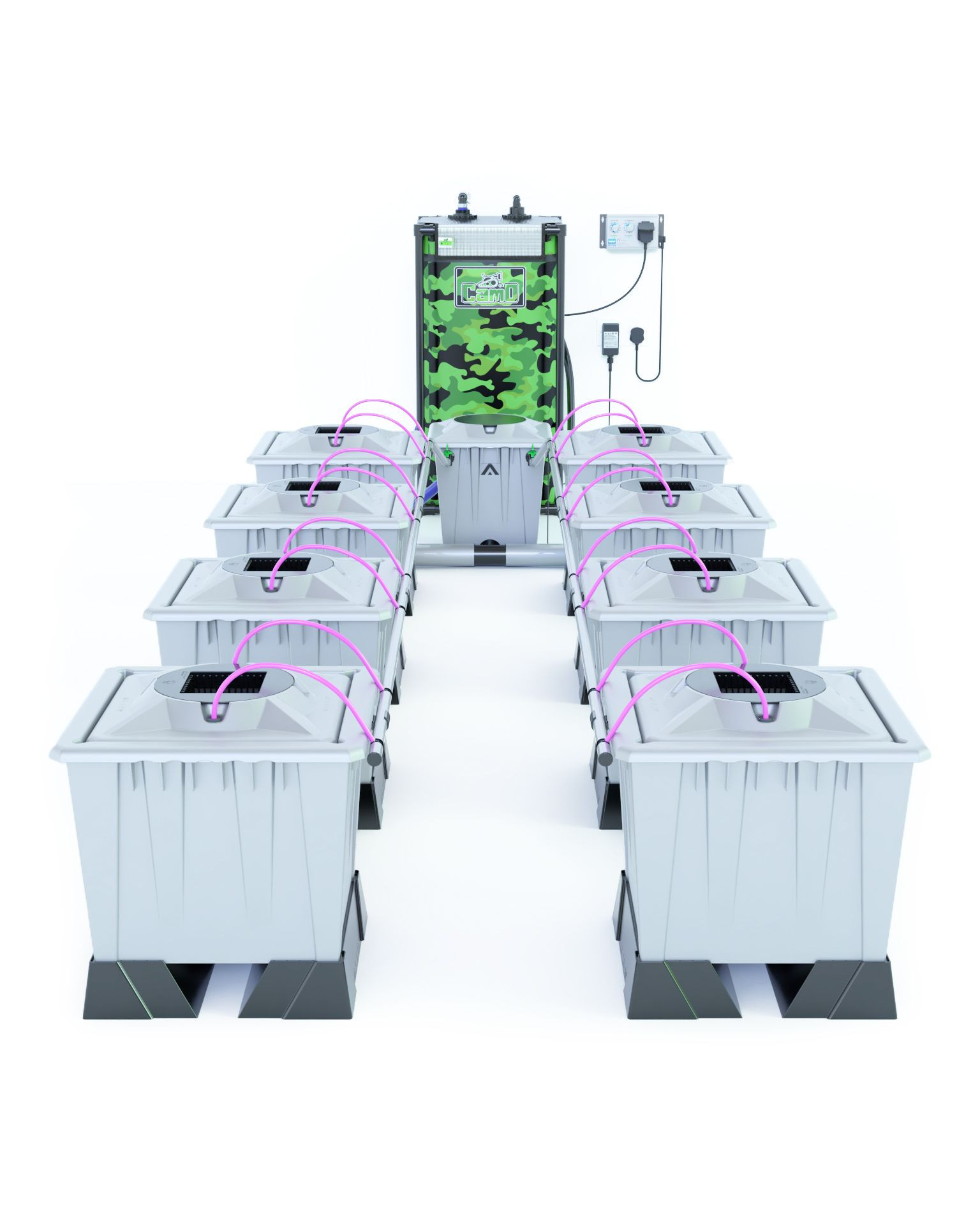 Alien Hydroponics AERO System Silver Series - 30L Töpfe mit 8 Töpfen