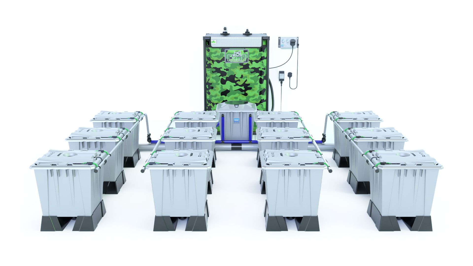 Alien Hydroponics RAIN Silver Series - 15 Liter Töpfe für 12 Pflanzen