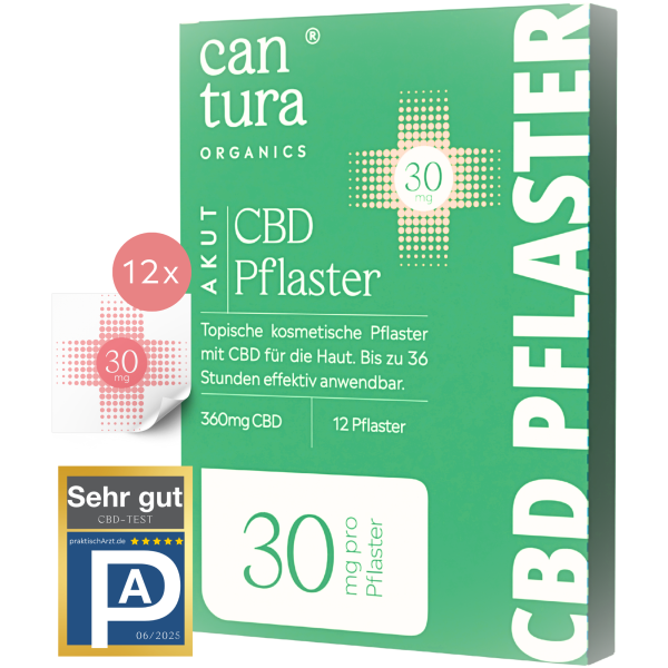 Cantura AKUT CBD-Pflaster 12 x CBD-Pflaster 30 mg CBD pro Pflaster