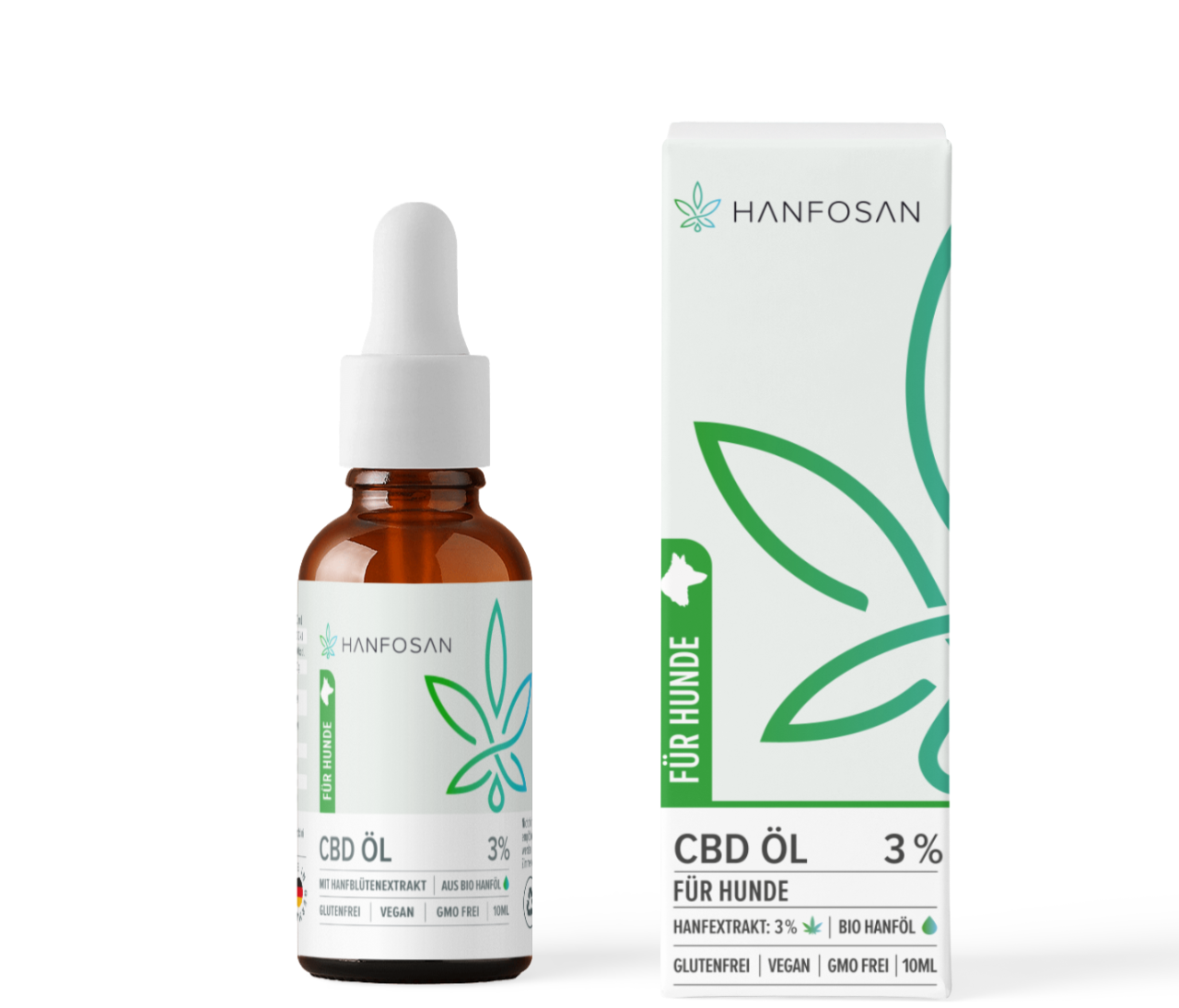 CBD Premium Öl für Hunde 3 % · 10 ml