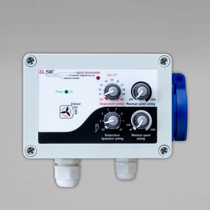 GSE Klimacontroller, steuert Abluft, regelt Temperatur, Empfindlichkeit einstellbar