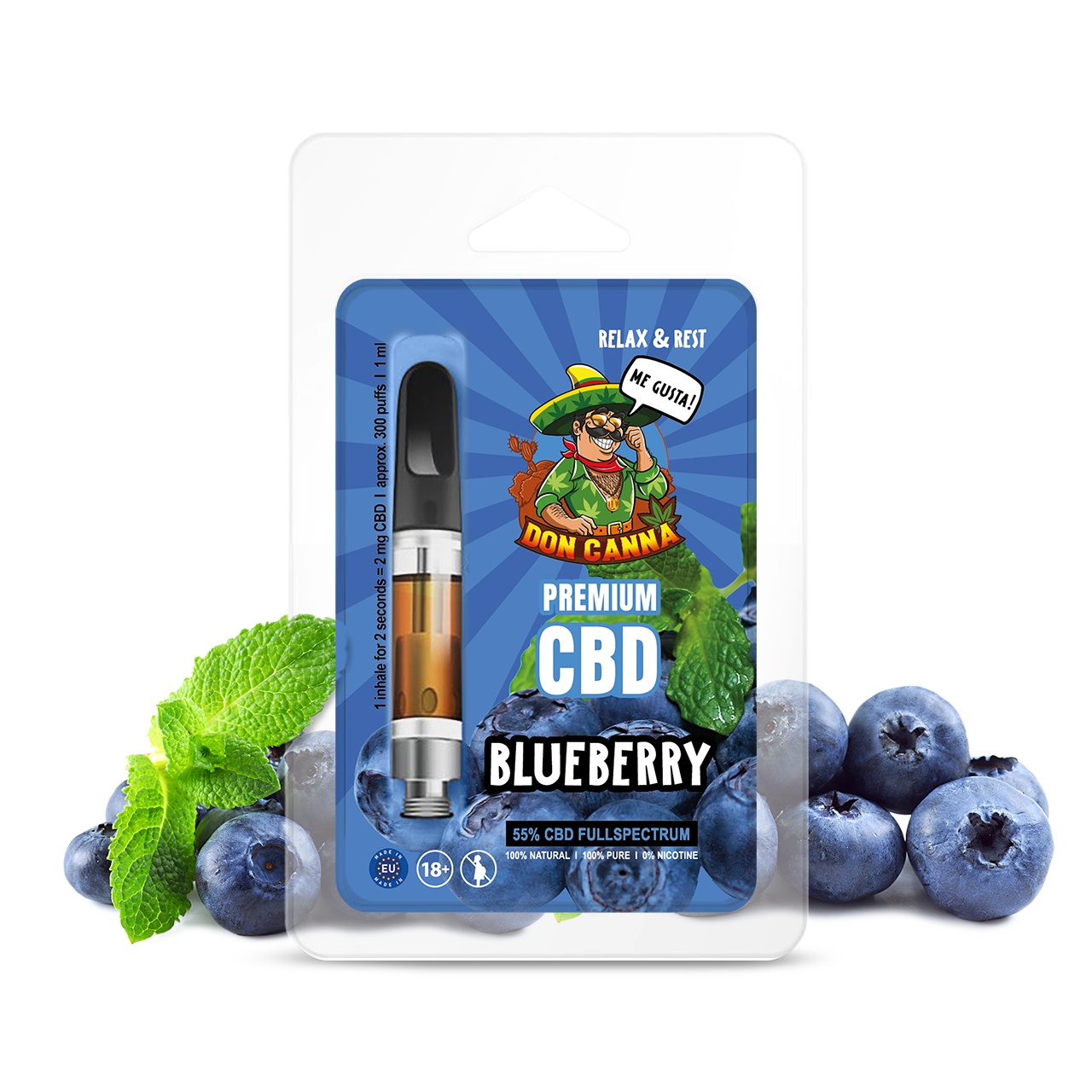 Premium CBD Liquid Blueberry · 1 ml