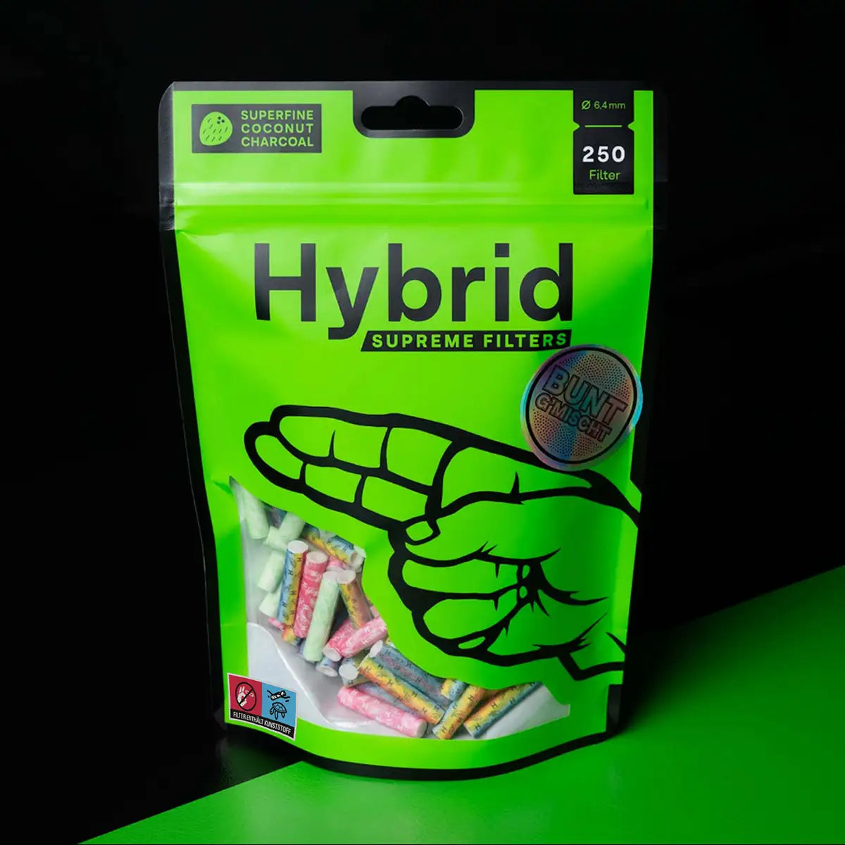 Hybrid Supreme Aktivkohlefilter Bag 250 Bunt G'mischt