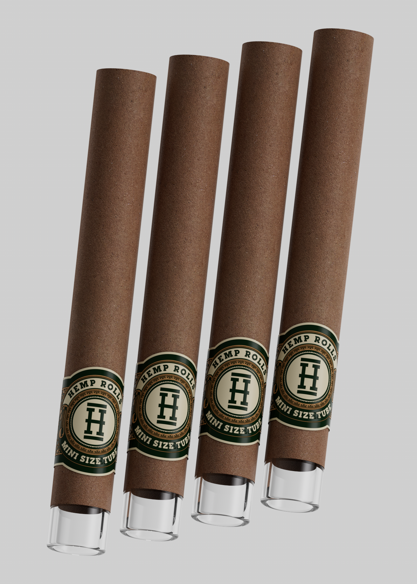 Mini Size Rolls + Glass Tip | 4PK - HEMPER