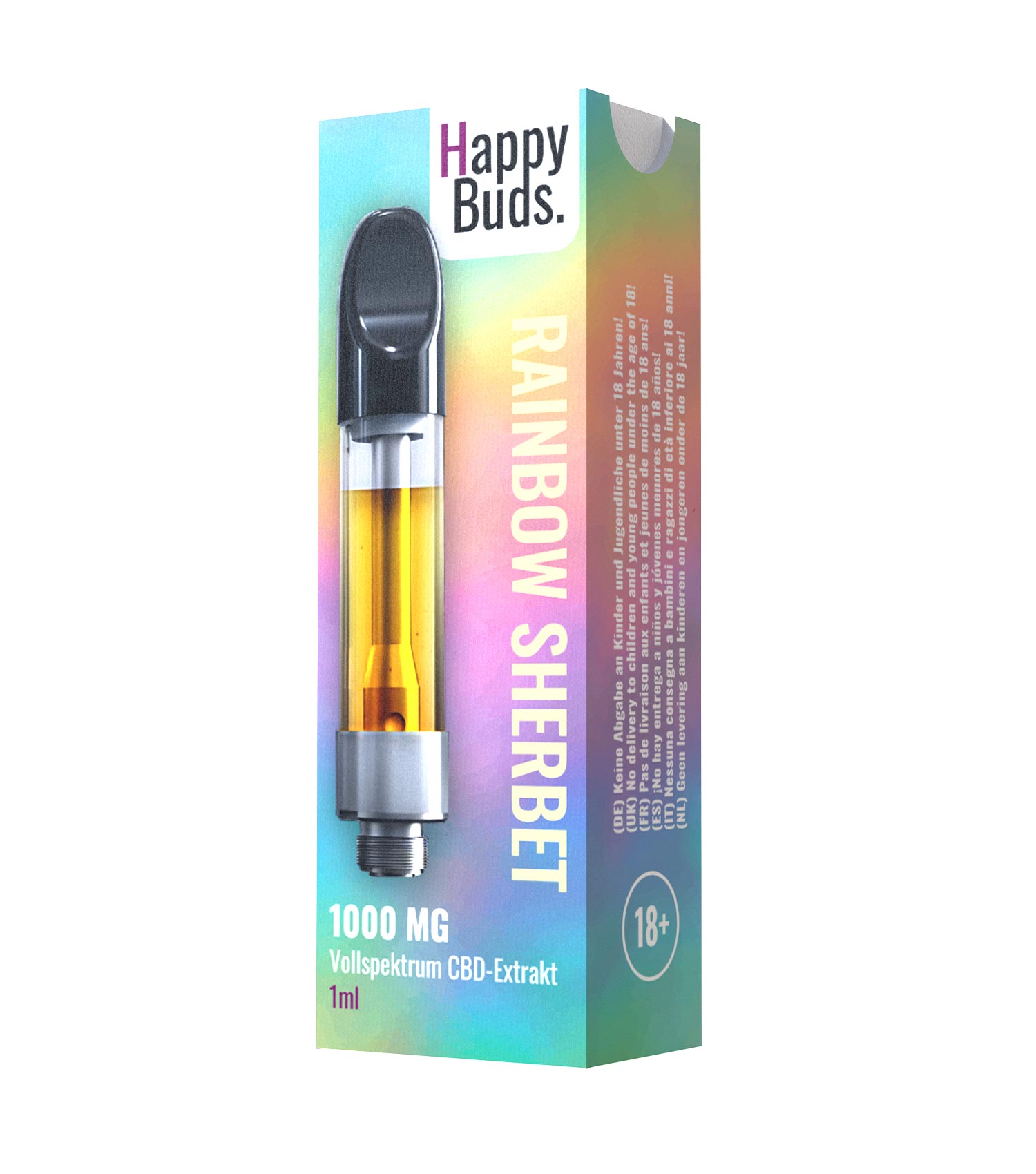 Rainbow Sherbet CBD Vape Kartusche - HappyBuds
