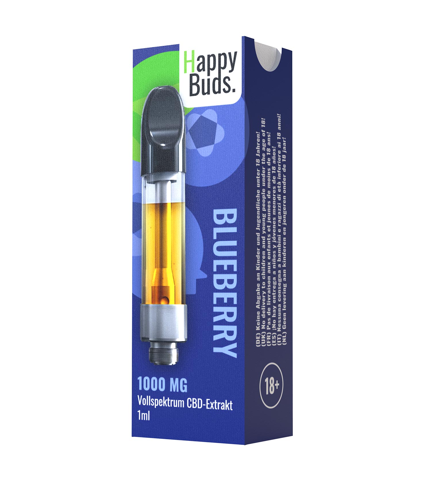 Blueberry CBD Vape Kartusche - HappyBuds