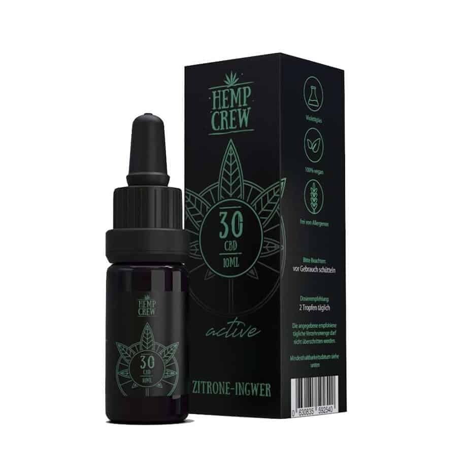 HempCrew CBD Öl 30% 10ml Orange/Melisse - Pink Grapefruit - Ingwer/Zitrone - Active - Zitrone/Ingwer